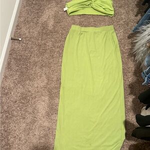Lime Green Maxi Skirt